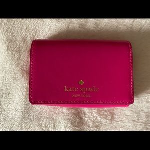 Kate Spade Beech Street Christine in Peonypink Small Wallet Card Holder NWT